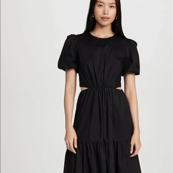 Wayf | Dresses | Wayf Tiered Cut Out Dress Xs Black | Poshmark
